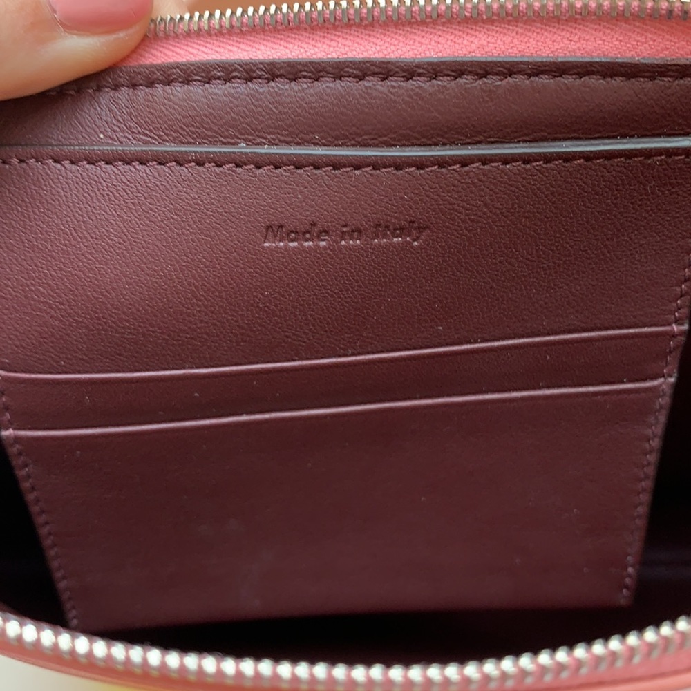 Celine Clutch Pouch rose leather&clear pvc tote - Picture 7 of 16